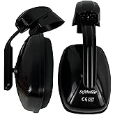 SAFEBUILDER 30dB Ear Muffs Hard Hats Type Safety Earmuffs For Safety Helmet Hearing Protection Earmuffs ANSI S3.19