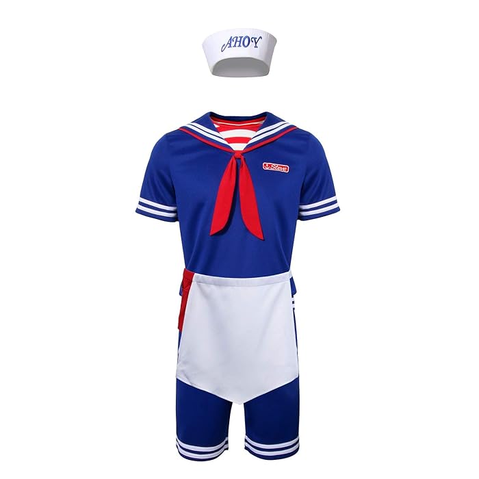 Buy NUWIND Steve Scoops Ahoy Costume Stranger Things Halloween Cosplay