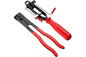 BWBWND 2 PCS CV Joint Boot Clamp Pliers, Heavy Duty CV Joint Ear Clamp Banding Tool Kit for Vacuum Hoses Clamping, Automotive Hose Axle Boot Crimp Pliers Set for Most Cars ATV UTV