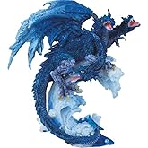 ICE Armor 4" H Three-Headed Blue Dragon Statue Figurine - Exquisitely Detailed Mythical Dragon Figurine Sculpture, Hand Painted Collectible Statue for Fantasy Enthusiasts