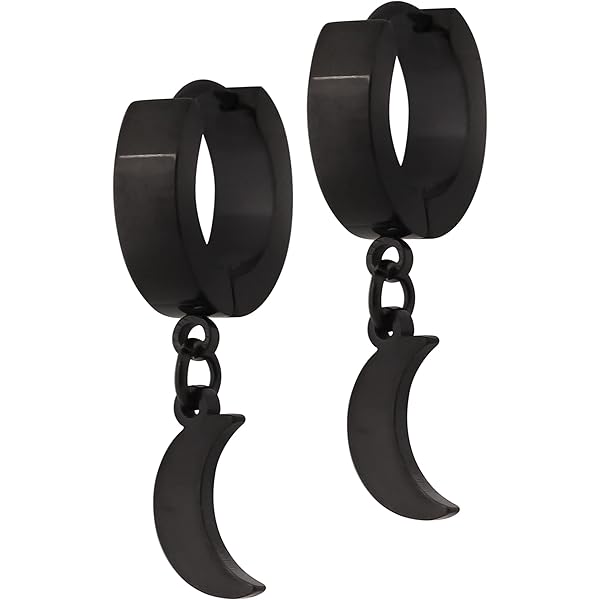 ★BLACK PURPLE★送料込★韓国★人気★Signity symbol earrings Amazon.com: Sacina Black Crescent Moon Earrings - Gothic