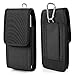 Kingsource iPhone 8 iPhone 7 6 6S 4.7 inches holster--Heavy Duty Rugged Nylon Canvas Protective Carrying Cell Phone Case Pouch (with Metal hook) Will only fit with a skin silicone case on