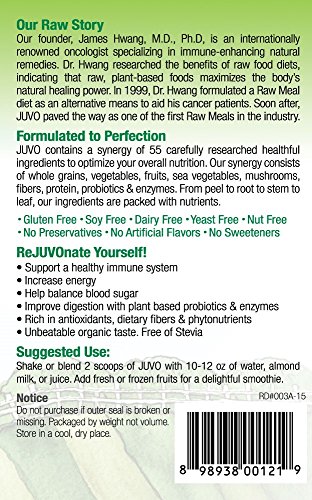 JUVO Organic Raw Meal, Green Apple, 21.2 Ounce