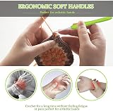 ZGTS Crochet Hooks Set 9pcs Aluminum Ergonomic Handles with Tape and Markers view 4
