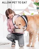 ROMANTIC BEAR Large Dog Cone Collar Soft Comfort Grey 15.7-18.9 in view 6