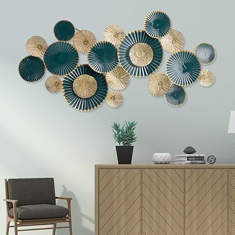 Sfxyj Escultura De Pared De Metal Decoracion De Pared Redonda De
