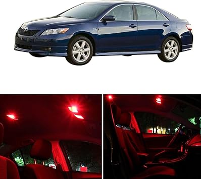 Amazon Com Eccpp Interior Car Lights High Performance Automotive Replacement Parts 6pcs Red For Toyota Camry 2007 2008 2009 2010 2011 Automotive