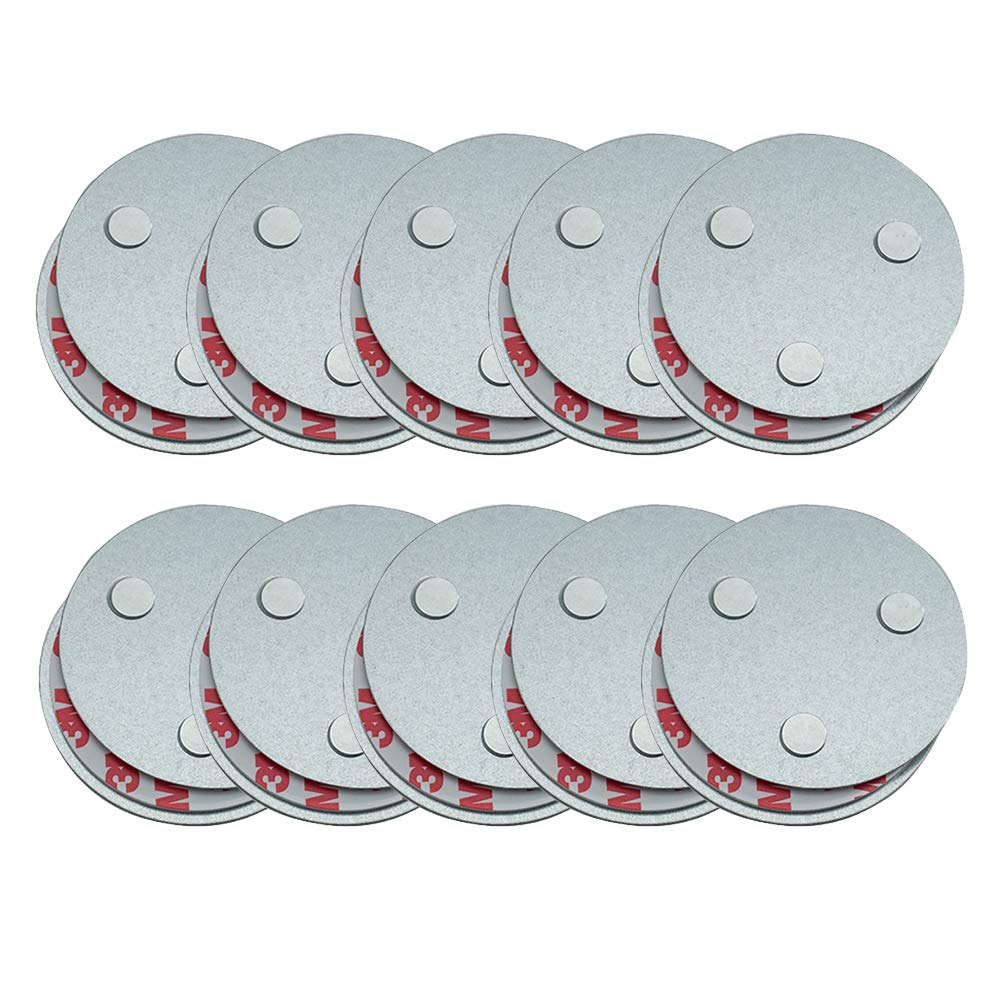meioro Magnetic Smoke Detector Installation Tool,Quick and Easy Fastening Ceiling Mounted Kit for Smoke Alarm,No Need Drill No Danger 10 Seconds Install (10pc)
