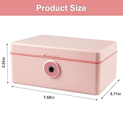 Fingerprint Storage Box Portable Locking Storage