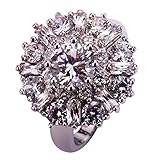 Psiroy Women's 925 Sterling Silver 5cttw CZ Filled Ring
