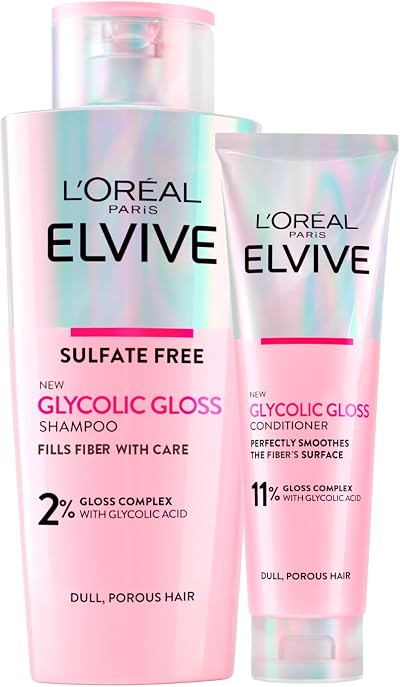 L'Oreal Elvive Glycolic Gloss Shampoo 200ml + Conditioner 150ml