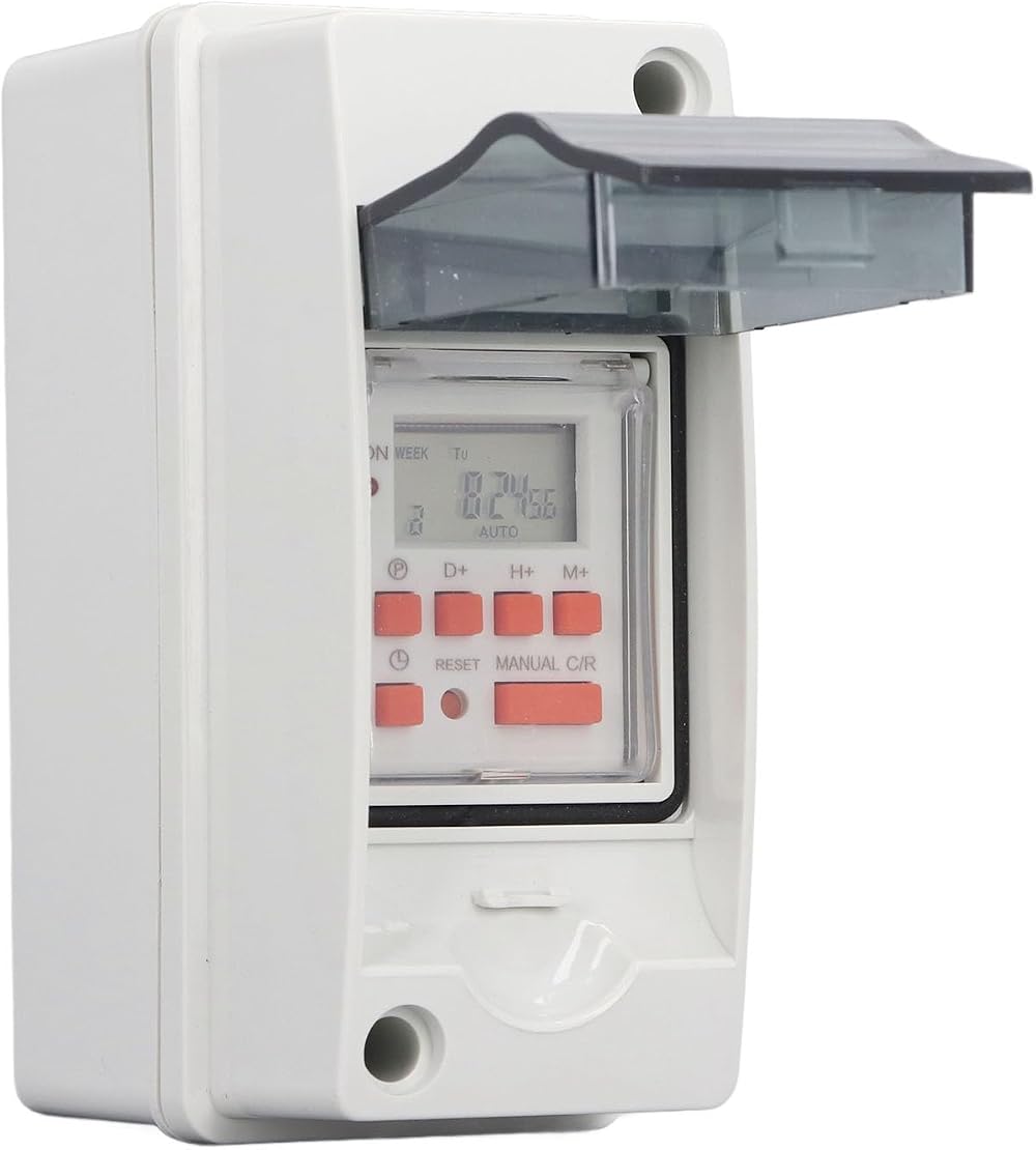 Plyisty 7 Day 28 On Off Programmable Pool Timer Switch with LCD Display
