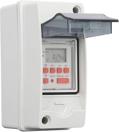 Plyisty 7 Day 28 On Off Programmable Pool Timer Switch with LCD Display