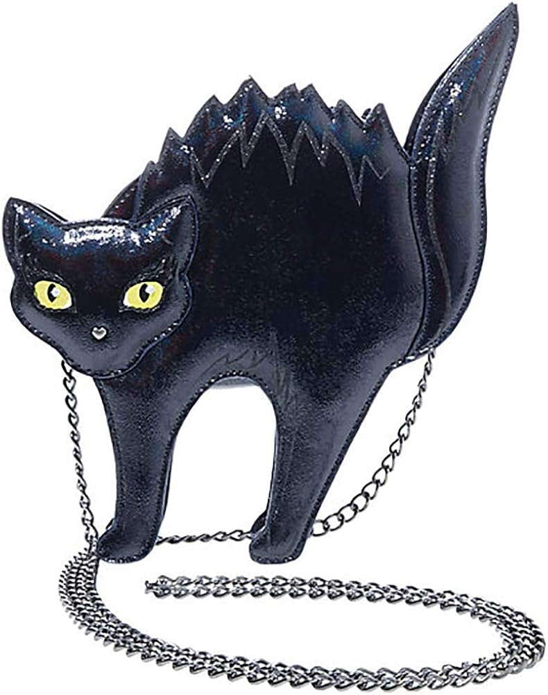 betsey johnson black cat purse