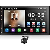 ATOTOZONE Android Double-DIN Car Stereo 7 Inch Wireless CarPlay&Android Auto, Wi-Fi/Bluetooth/USB Tethering, GPS Tracking, AI