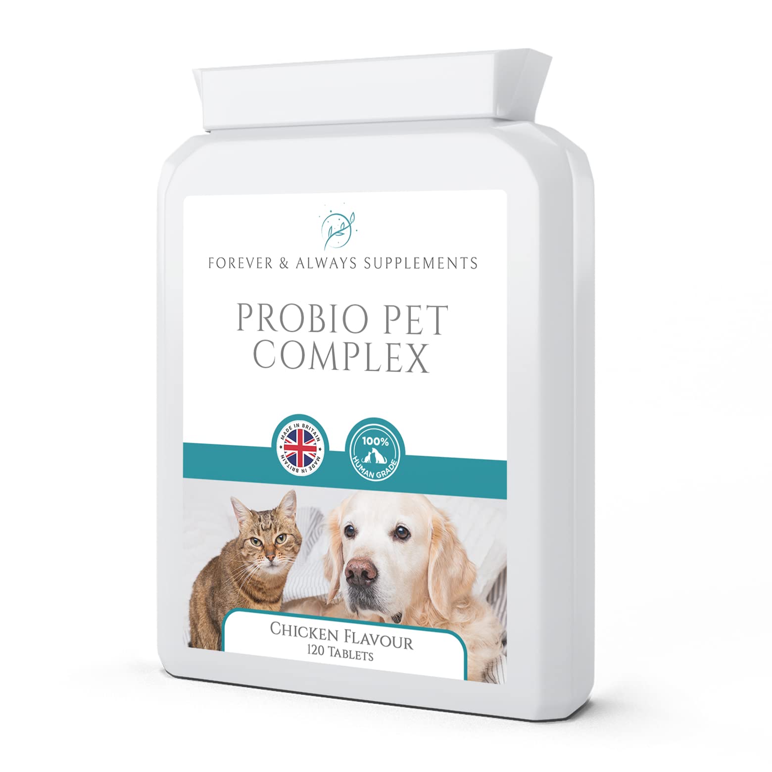 Probiotics for dogs & cats x 120 Chicken Flavoured | Fortiflora for cats & dog's | Help support digestive health and floral balance, Dog diarrhea, itchy skin, yeast infection, gut health