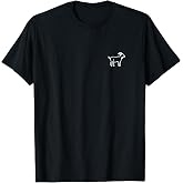 Goat Animal Badge Patch Line Art Icon Outline Gift T-Shirt Small