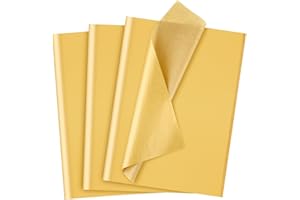 NEBURORA Metallic Gold Tissue Paper - 120 Sheets, 14 x 20 Inches, Bulk Gold Wrap Paper for Gift Bags, Packaging, Floral Filler, Crafts, Christmas, Birthday, Wedding Decor