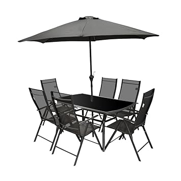 Santorini 8 Piece Patio Set Amazon Co Uk Garden Outdoors