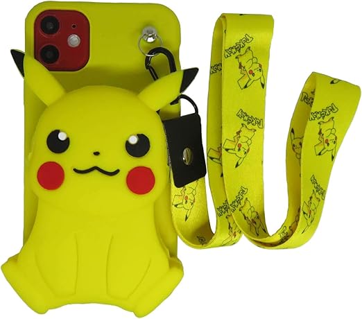 Amazon Com Kim Kylin Iphone 11 Silicone Case Cute 3d Cartoon Pokemon Funny Kawaii Soft Silicone Fashion Skin Cases For Girls Teens Kids With Coin Purse And Detachable Necklace For Iphone 11 6 1