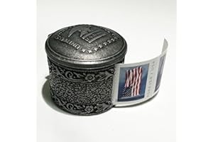 DDSDBH Roll stamps Dispenser Floral Metal Stamp Dispenser Stamp Roll Dispenser for A Roll of 100 Forever Stamps, Holder for Roll of 100 Stamps Postage Forever Roll Stamps Keeper, SilverMetal