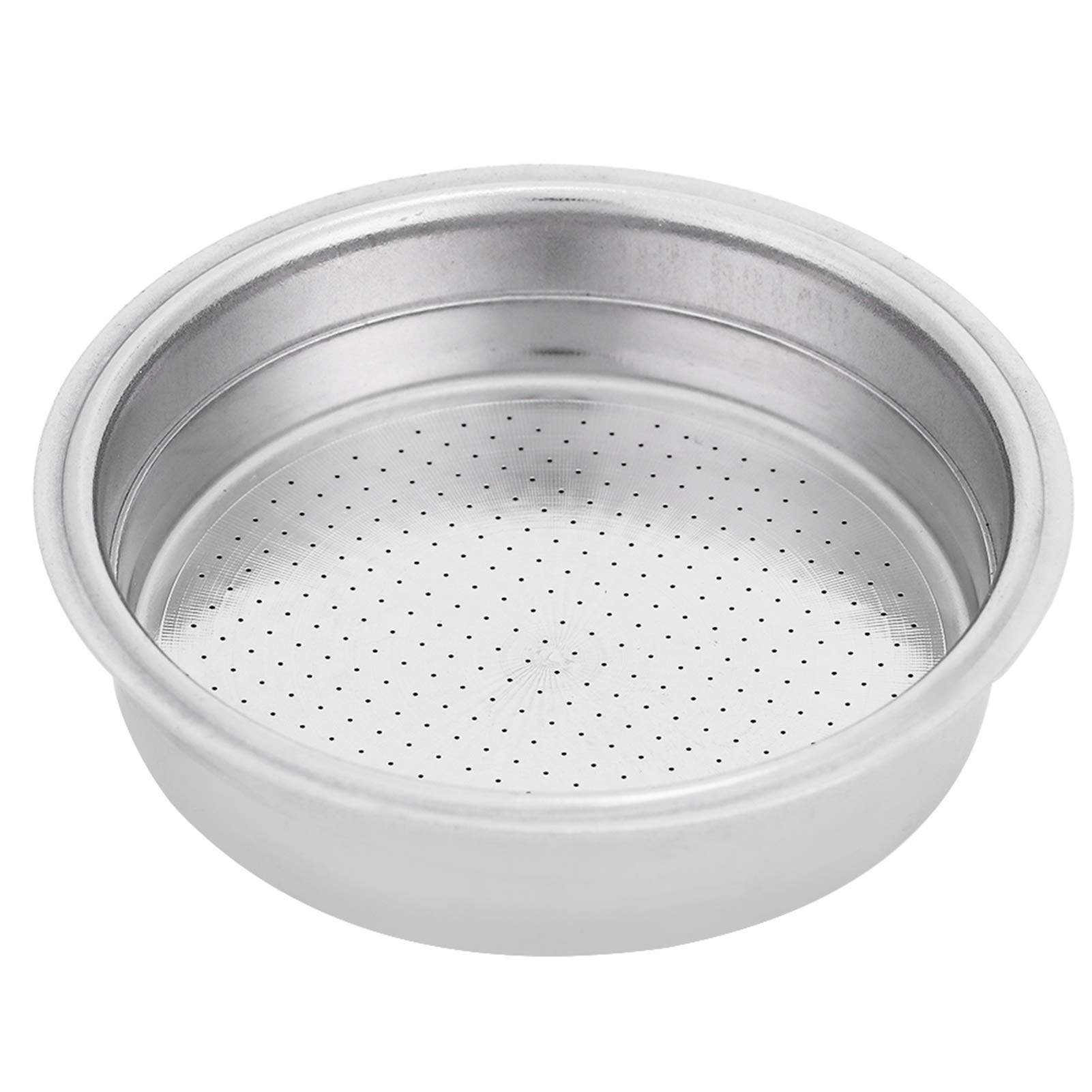 Stainless Steel Coffee Filter, Single/Double Cup Coffee 51mm Double Layer Handle Press Porous Filter Basket, Reusable Metal Basket Replacement for Portafilter(Single Cup)