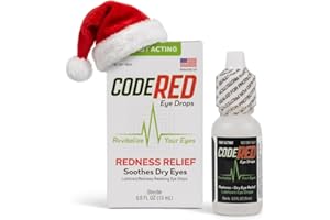 Code Red Eye Drops for Red Eyes with Soothing Redness Relief and Cool Dry Eye Relief - Revitalize Your Eyes with Lubricating Dry Eye Drops - Relieve Redness Eye Drops