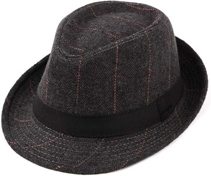 mens plaid fedora hats