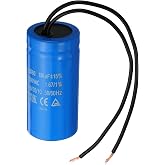 PATIKIL CD60 Run Capacitor, 150uF 250VAC 2 Wires 50/60Hz Motor Starting Capacitor for Air Compressor Motor Starts Running