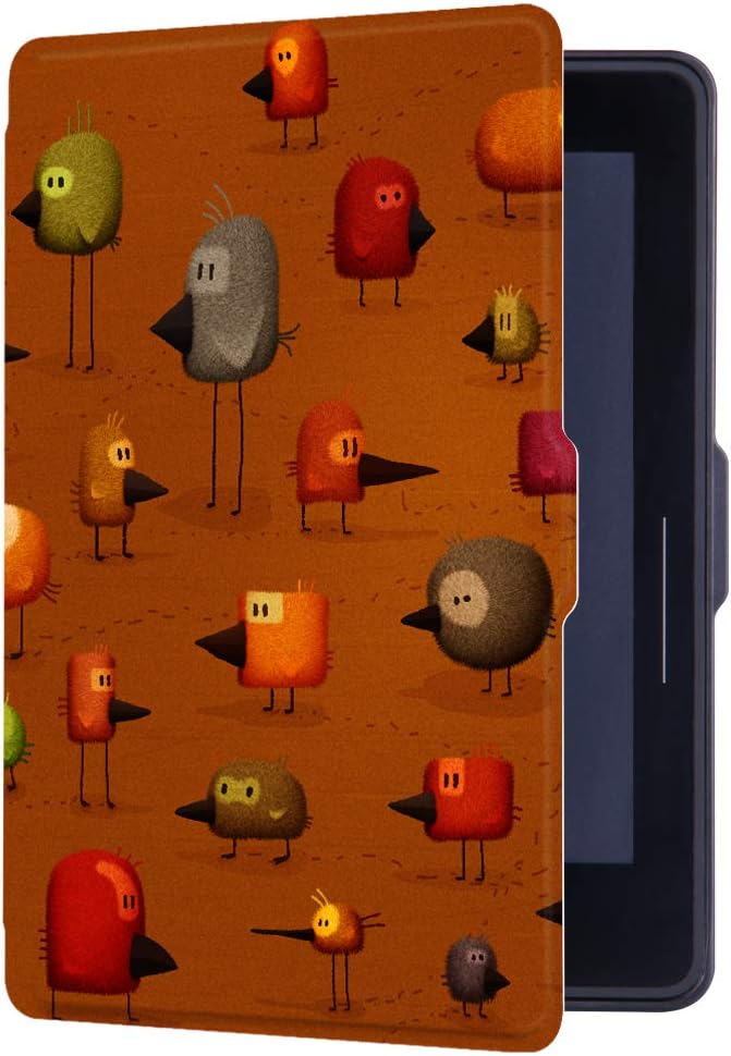 Huasiru Painting Case for Amazon Kindle Voyage Cover with Auto Sleep/Wake, Birds