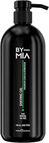 BY MIA Professional Shaving Gel 750ml Clear Gel with Aloe Menthol Tea Tree view 1