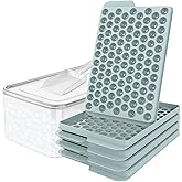 WIBIMEN Mini Ice Cube Trays, Small Ice Cube Trays Easy Release,104x4 PCS Round Ice Cube Tray Crushed Ice Tray for Chilling Dr