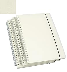Yansanido Spiral Notebook, 3 Pcs A5 Thick Plastic