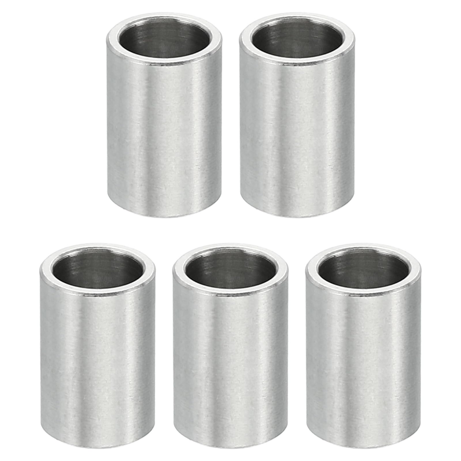 PATIKIL M6 Stainless Steel Spacers, 5 Pcs Metal Spacer Stainless Steel 6.1mm ID x 8mm OD x 12mm L Stainless Steel Spacer Screw Standoff Round for 1/4" or M6 Screw Bolts