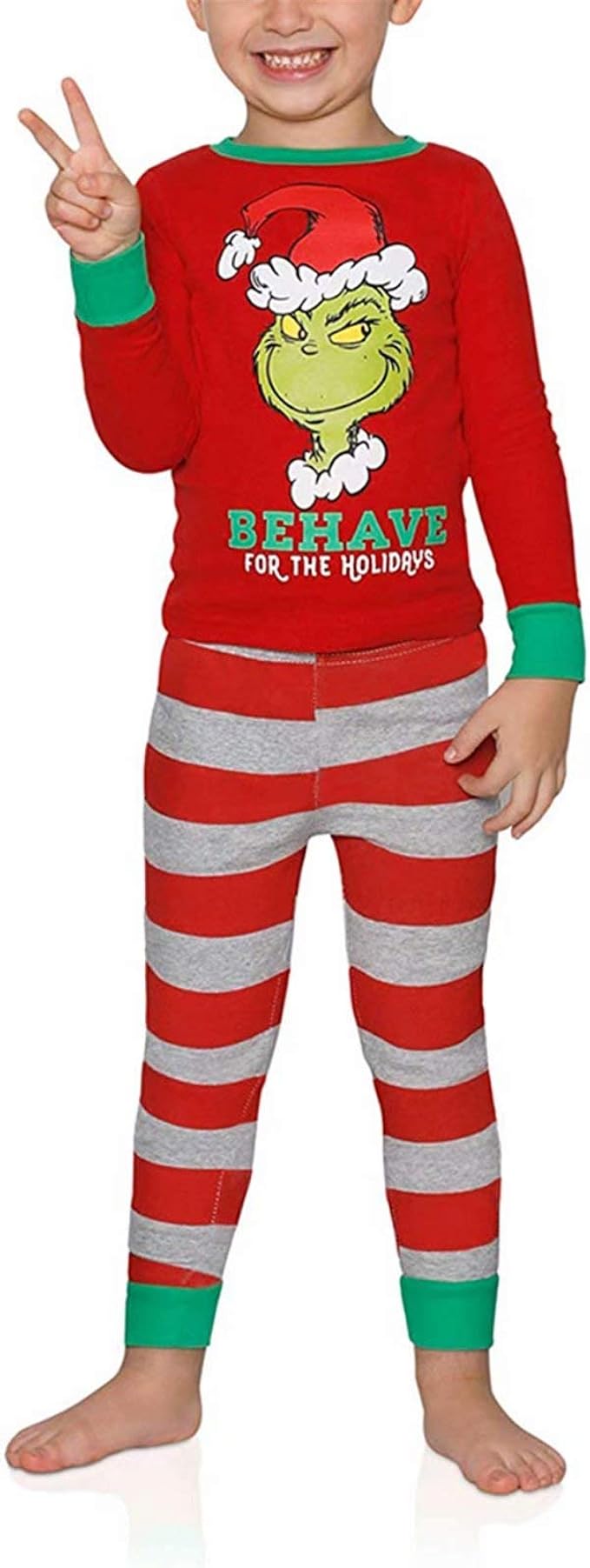 Luminous1128 Grinch Family Pajamas Matching Sets Matching Christmas