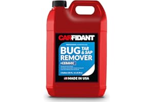 Carfidant Bug Remover for Cars Exterior with Ceramic Coating - Easily and Safely Clean Bug Splatter, Bird Poop from Paint, Plastic, Rubber, Metal, Chrome, Glass - 128oz