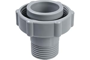 XJJ Swimming Pool Drain Fitting Connects Fit for Coleman Pools,ID1.5-inch Connect To The Bottom Of The Pool, OD1.0-inch.Internal Thread 3/4-inch Connect To The Garden Pipe