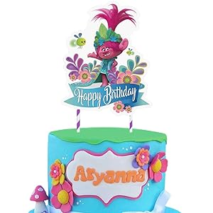 1 Trolls Cake Topper Decorations Birthday Party Supplies for Children