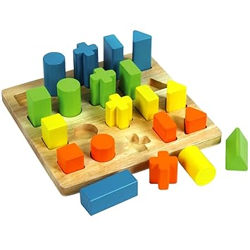 Brainsmith Multi-Shape Sorting Board -Brainsmith -Hand Eye Coordination - Fine Motor Skill - Concentration Building - Counting Skills - Brain Development - Birthday Gift - Child Safe Toys