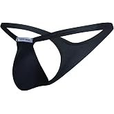MALEBASICS Mens Peach Skin Bulge Pouch Thong Underwear &ndash; Low Rise G-String, Soft Microfiber T-Back