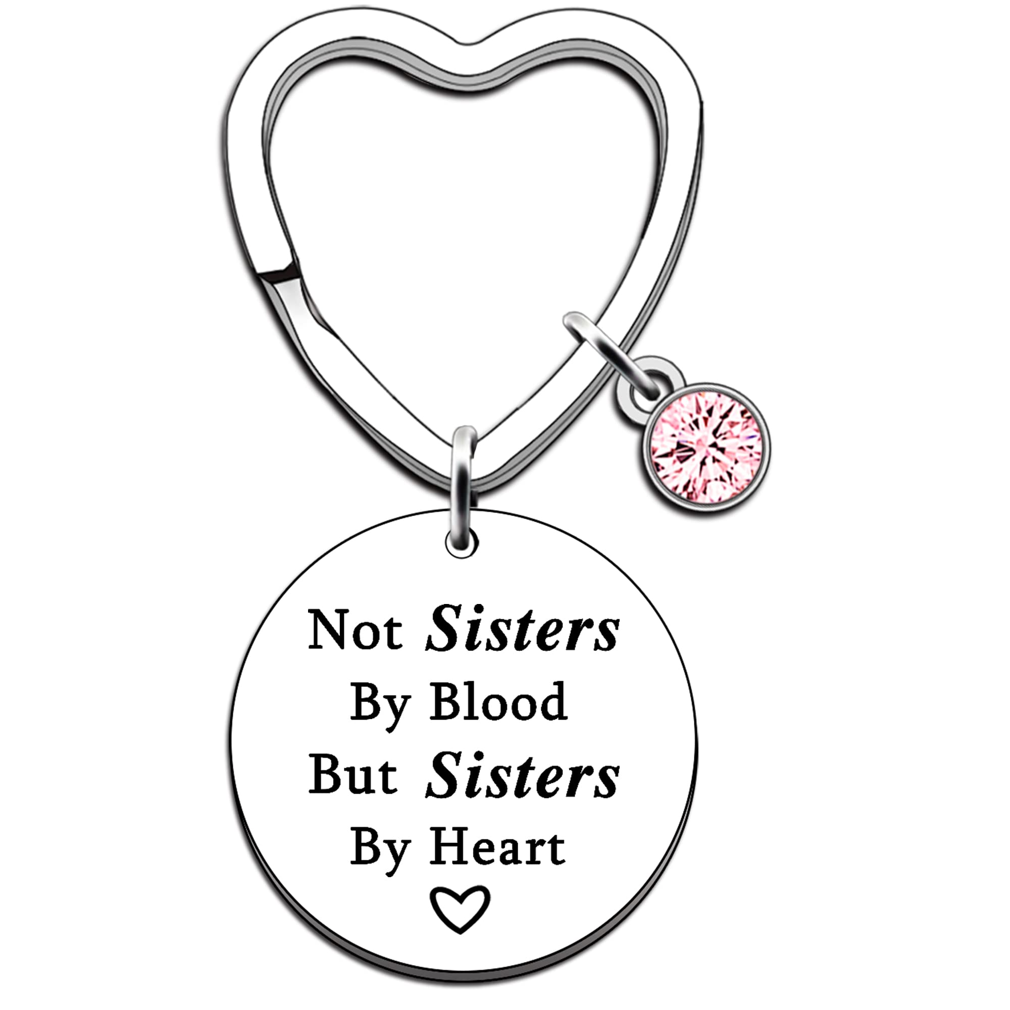 JMIMO Friendship Gifts for Women Sister Not Sister By Blood But Sisters By Heart Keyring Birthday Gifts for Best Friend BFF