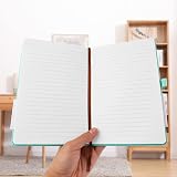 Lefute A5 Notebook PU Leather 200 Pages 80gsm Cyan Note Pad Journal view 6