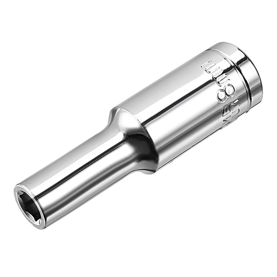 sourcing map 1/2 Inch Drive 8mm 6-Point Deep Socket, Metric, Cr-V, 78mm Length