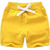 HDLEXD Unisex Baby Boys Girls Summer Solid Color Cotton Sport Jogger Shorts Casual Elastic Waist Active Shorts Pants