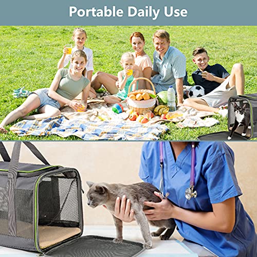 SEVVIS cat Carriers for Large Cats 20 lbs+, Soft Sided Pet Carrier Bag