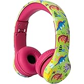 Snug Play+ Kids Headphones – Volume Limited 93dB for Safe Listening – Foldable, Durable Headphones for Toddlers, Boys & Girls – Tangle-Free Cord – Ideal for Travel, School, Tablets - Dinosaurs