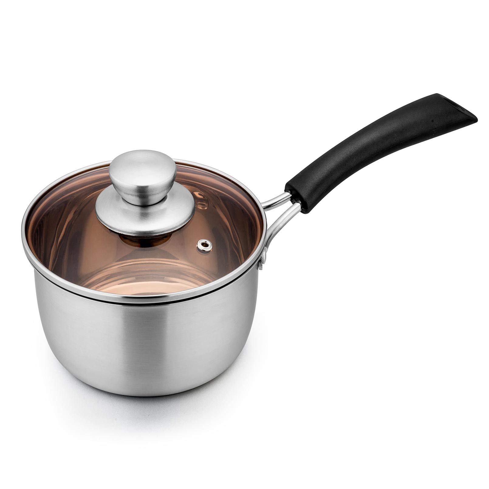 Photo 1 of TeamFar 1 Quart Saucepan, Stainless Steel Saucepan with Lid, Small Sauce Pot Milk Pan Cookware for Home Cooking, Non Toxic & Healthy, Easy Clean & Dishwasher Safe