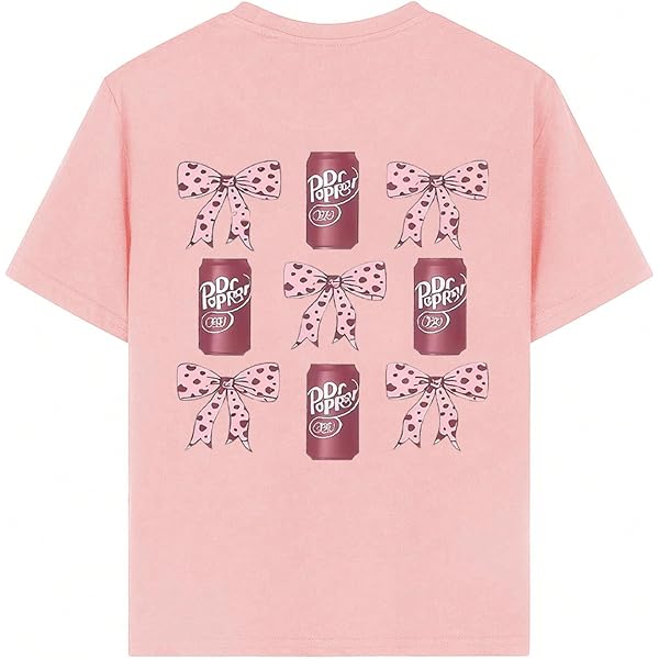 Floerns Camiseta De Manga Corta Con Estampado Gráfico Y Hombros Caídos
