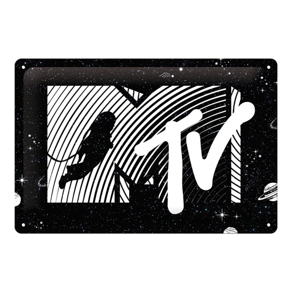 Nostalgic-Art MTV Moonman - Universe Logo - Gift Idea for Music Fans - Metal - Vintage Design