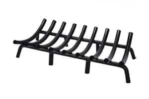 MYFIREPLACEDIRECT Fire Pit Grate - 23 Inch Fireplace Grate 3/4" Heavy Duty Firewood Stove Log Holder Rack Grates Solid Round Steel Indoor Outdoor Camping Chimney Hearth Wood Burning Fireplace Accessories Tools